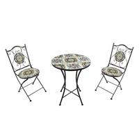GARTENSET AMELIE AUTHENTIC - Blau/Gelb, Basics, Keramik/Metall (60/75cm) - Ambia Garden