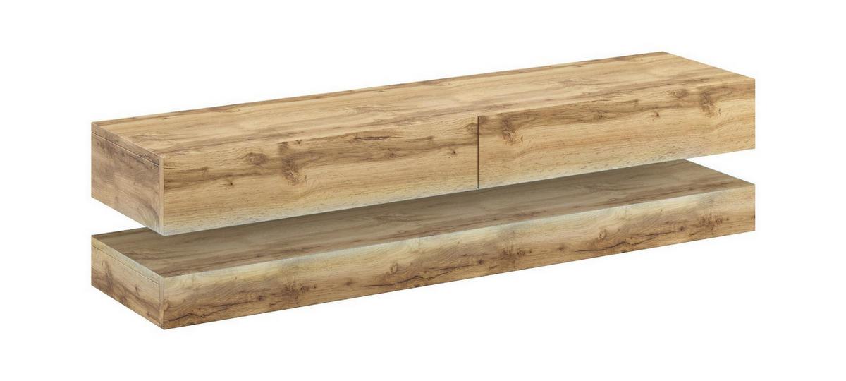 Lowboard Tv Stand Fly Eiche Wotan B: 140 Cm - Eiche Wotan, Design, Holzwerkstoff (140/25/34cm) - MID.YOU