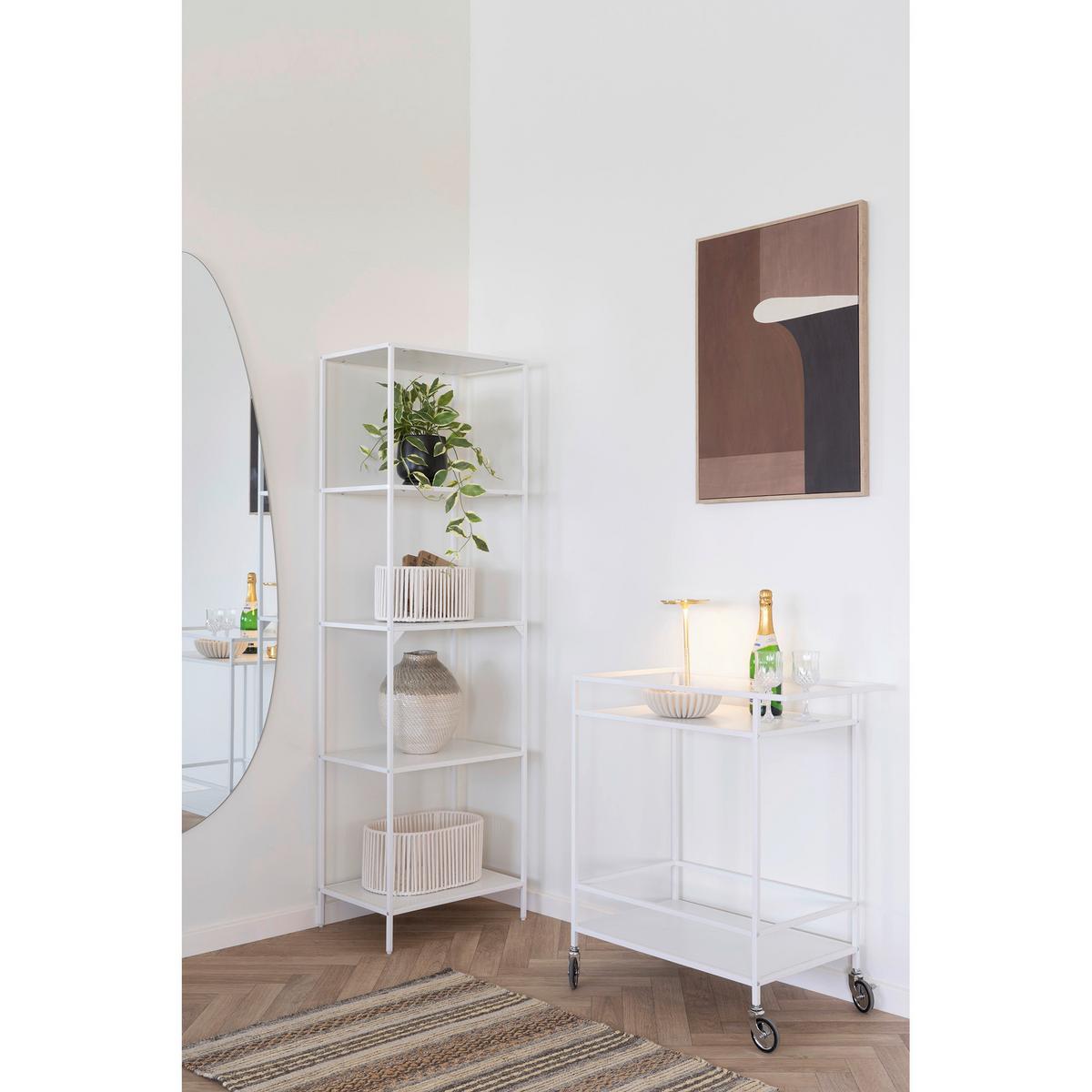 Servierwagen Vita Weiß B: 40 cm - Weiß, Design, Holz/Metall (40/79/68cm)