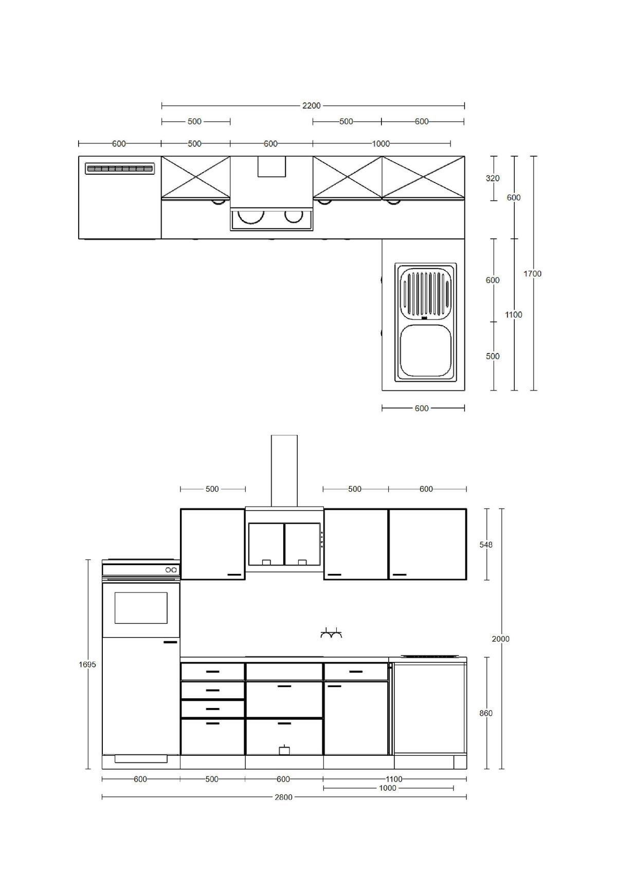 Eckküche Valero Sonoma Eiche/weiß S: 280x170cm - Weiß Hochglanz/Sonoma Eiche, Basics, Holzwerkstoff (280/170cm) - FlexWell