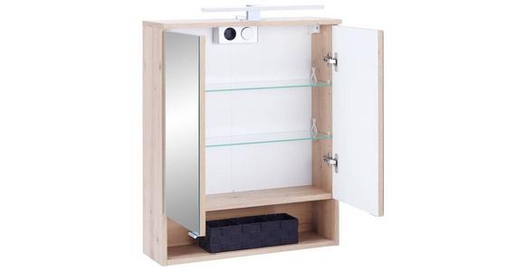 Spiegelschrank Fresh 240-E-06010 Sps - Eiche Artisan, KONVENTIONELL, Glas/Holzwerkstoff (60/75/20cm) - Ondega