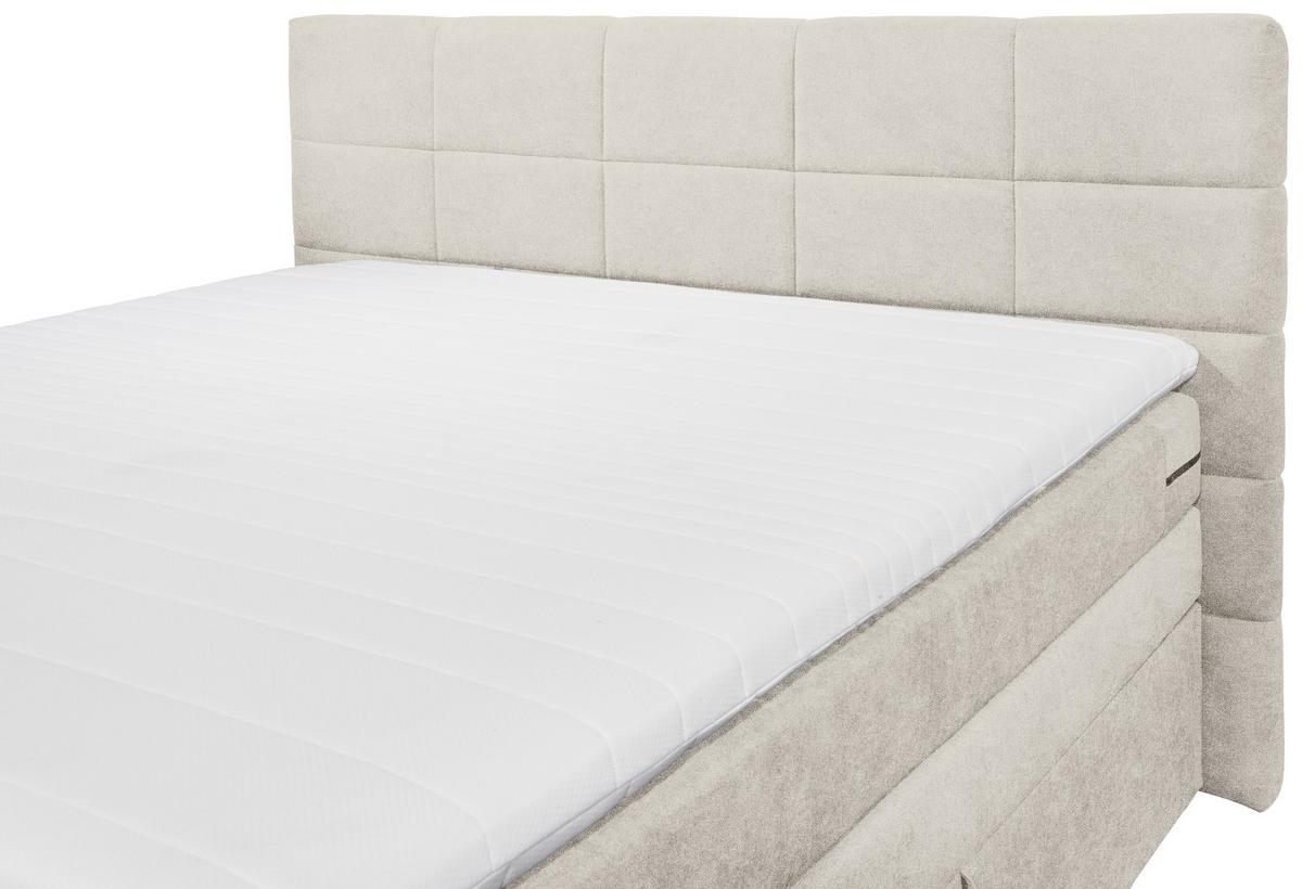 Boxspringbett Mit Topper & Bettkasten 180x200 Tacoma 3 - Sandfarben, KONVENTIONELL, Kunststoff/Textil (180/200cm) - MID.YOU