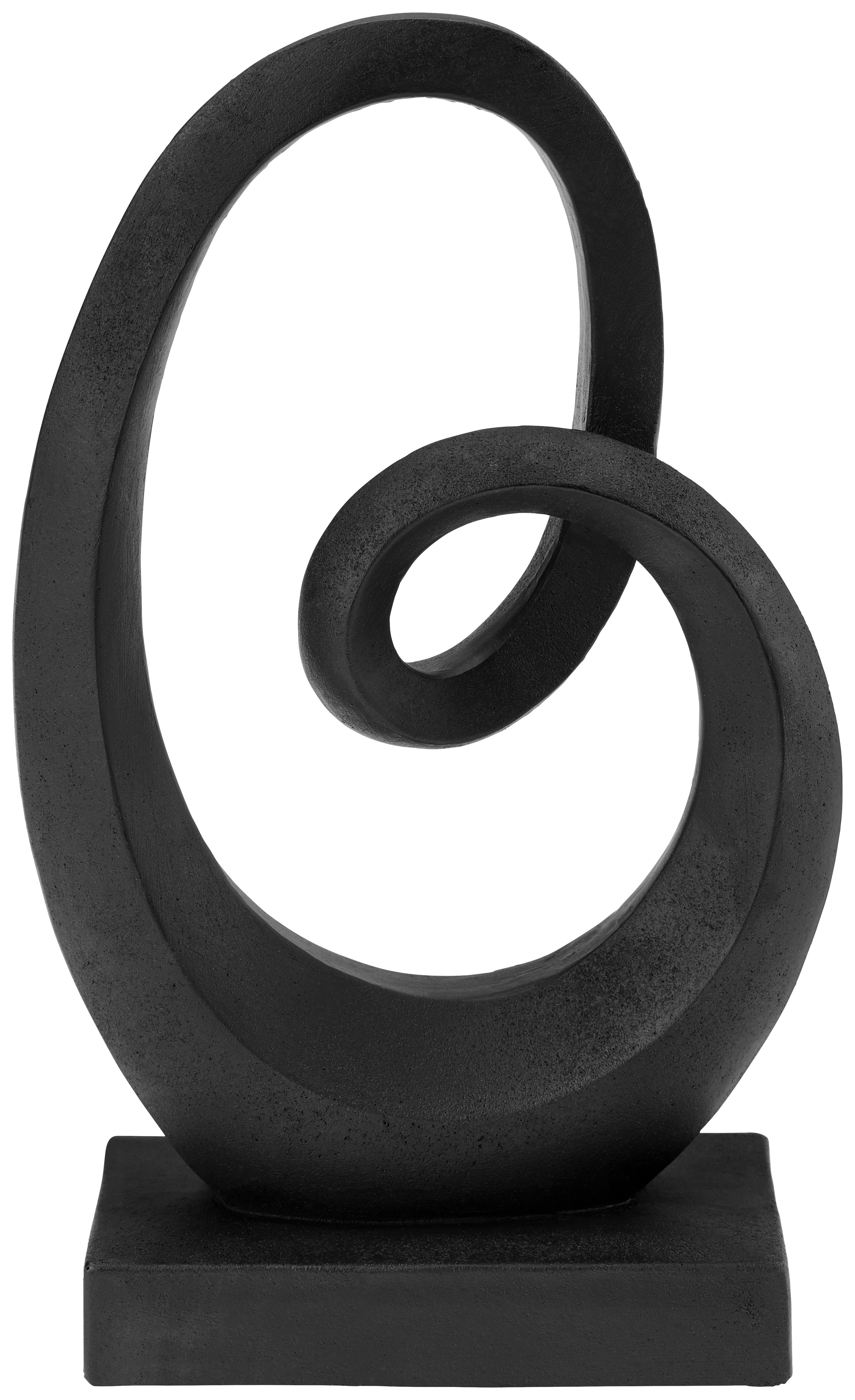 Dekofigur Abstraktes H: 24 cm Aus Harz für Indoor - Schwarz, MODERN, Naturmaterialien (14,5/6,5/24cm) - Luca Bessoni