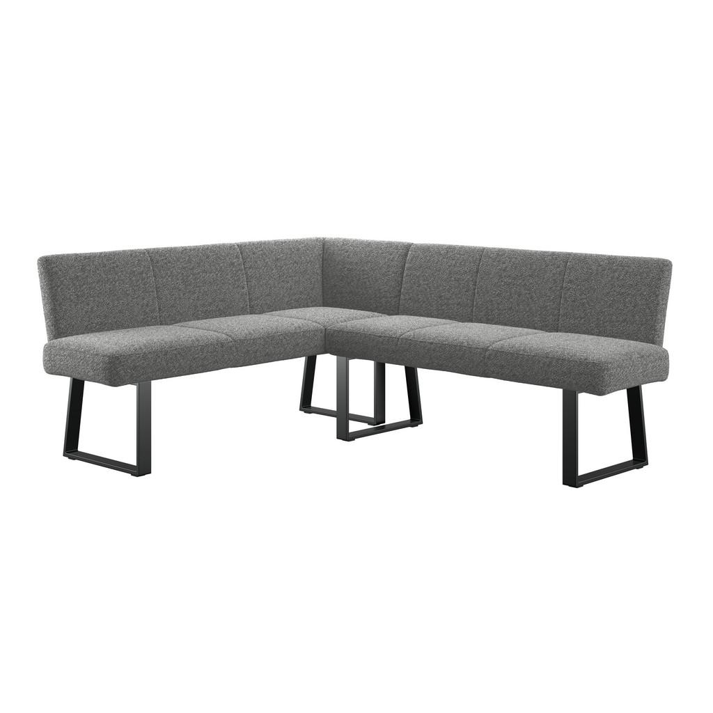 Eckbank Grau Polyester/Eisen Terri162x202 cm