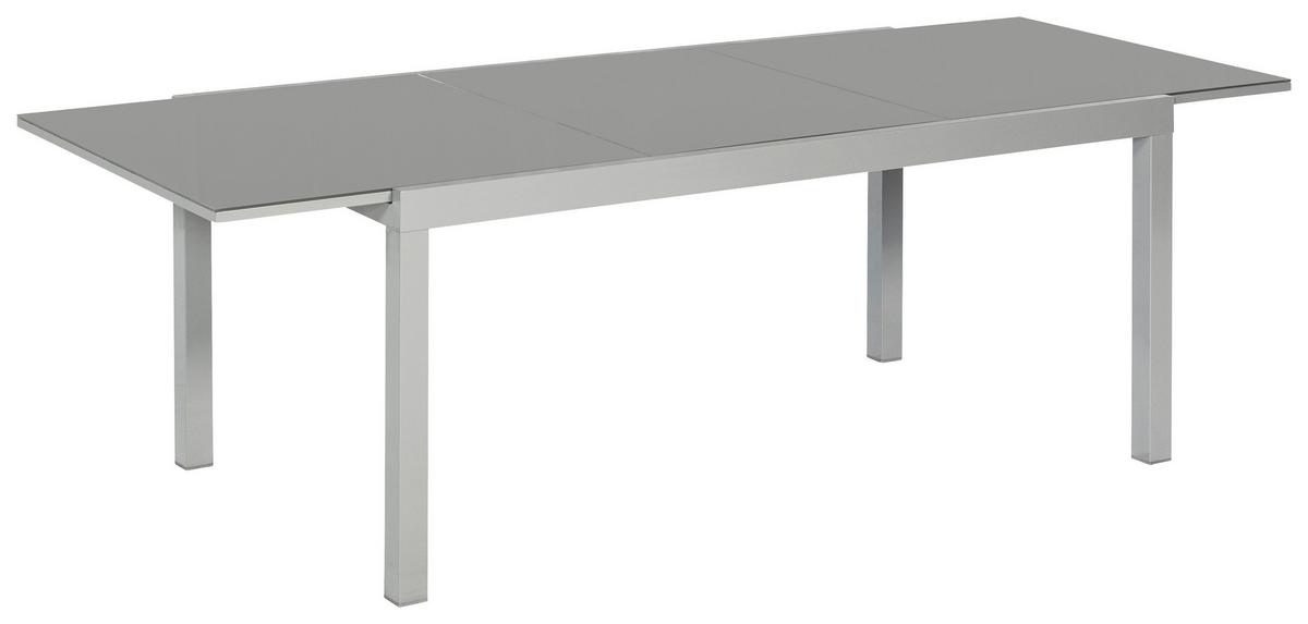 Gartenset Carrara - Silberfarben/Schwarz, MODERN, Textil/Metall - Gardenson