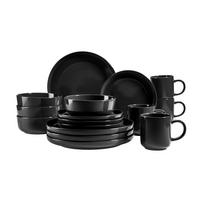 Kombiservice Alenia 4 Personen Geschirr Set - Schwarz, Basics, Keramik (32/31,5/30cm) - Mäser