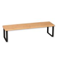 KÜCHENREGAL BAMBUS - Schwarz/Naturfarben, Basics, Holz/Metall (55/13/15cm) - Kesper