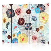 Paravent Multicolor Hellblau B: 225 Cm - Multicolor/Hellblau, Basics, Holz/Textil (225/172/3cm) - artgeist