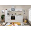 Küchenzeile Rp240wwc mit Geräten 240 cm Weiß - Weiß, KONVENTIONELL, Holzwerkstoff (240cm) - Respekta