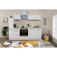 Küchenzeile Rp240wwc Mit Geräten 240 Cm Weiß - Weiß, KONVENTIONELL, Holzwerkstoff (240cm) - Respekta