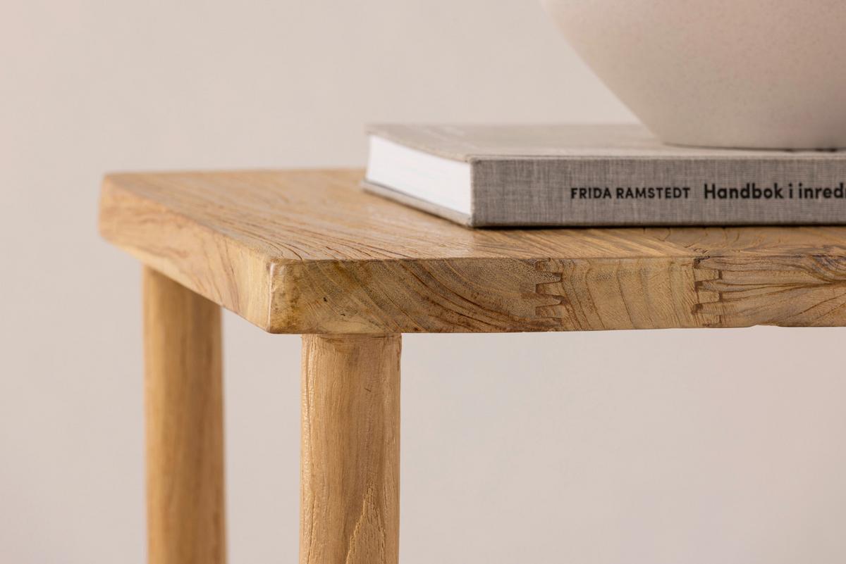 Hocker Noster - Hellbraun, Design, Holz (42/46/42cm) - Livetastic