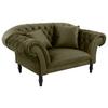XXL-Sessel Cupido - Schwarz/Olivgrün, Design, Textil (180/94/103cm) - MID.YOU