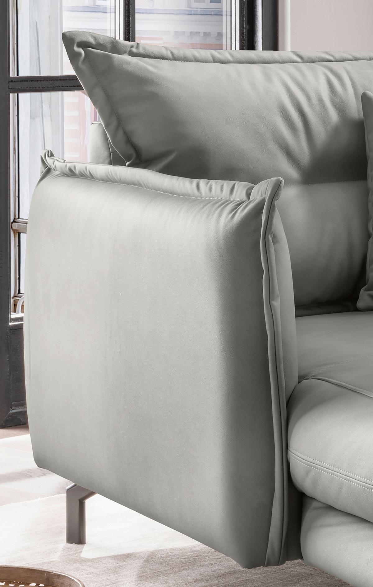 XXL-Sessel Lava Grau B: 111cm - Schwarz/Grau, MODERN, Textil (111/101/167cm) - Livetastic