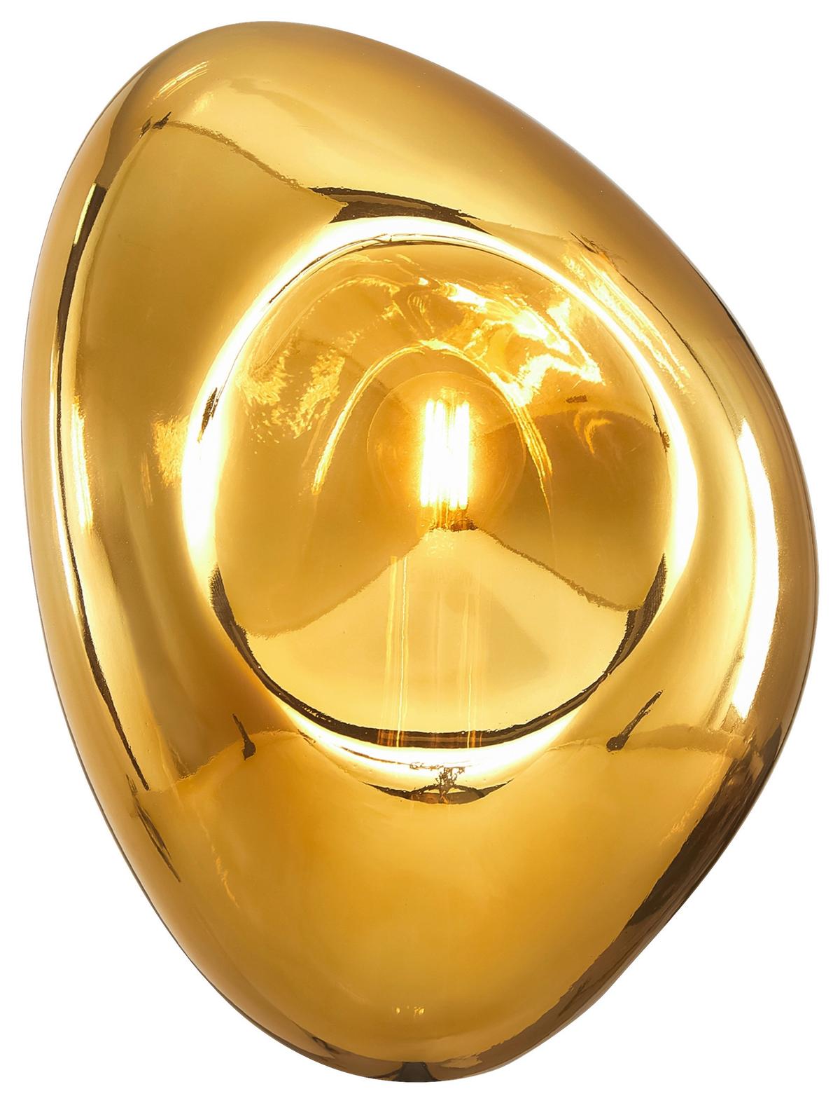 Wandleuchte Mabell - Goldfarben/Schwarz, Basics, Glas/Metall (12,8/20,8/27,5cm) - MAYTONI