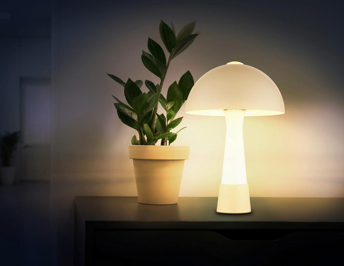 Tischleuchte Exkl. 1xe27, 40w - Sandfarben/Schwarz, Design, Kunststoff/Metall (25/36,5cm) - Globo