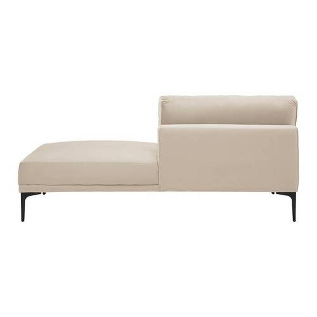 Lenoška TESSA béžová - černá/béžová, Moderní, kov/textil (180,5/82,5/88,5cm) - Bessagi Home