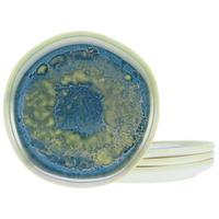 Creatable Desserteller Keramik Rund YUKi 4er-Set ca. 22 cm - Blau/Grün, Basics, Keramik (22cm) - Creatable