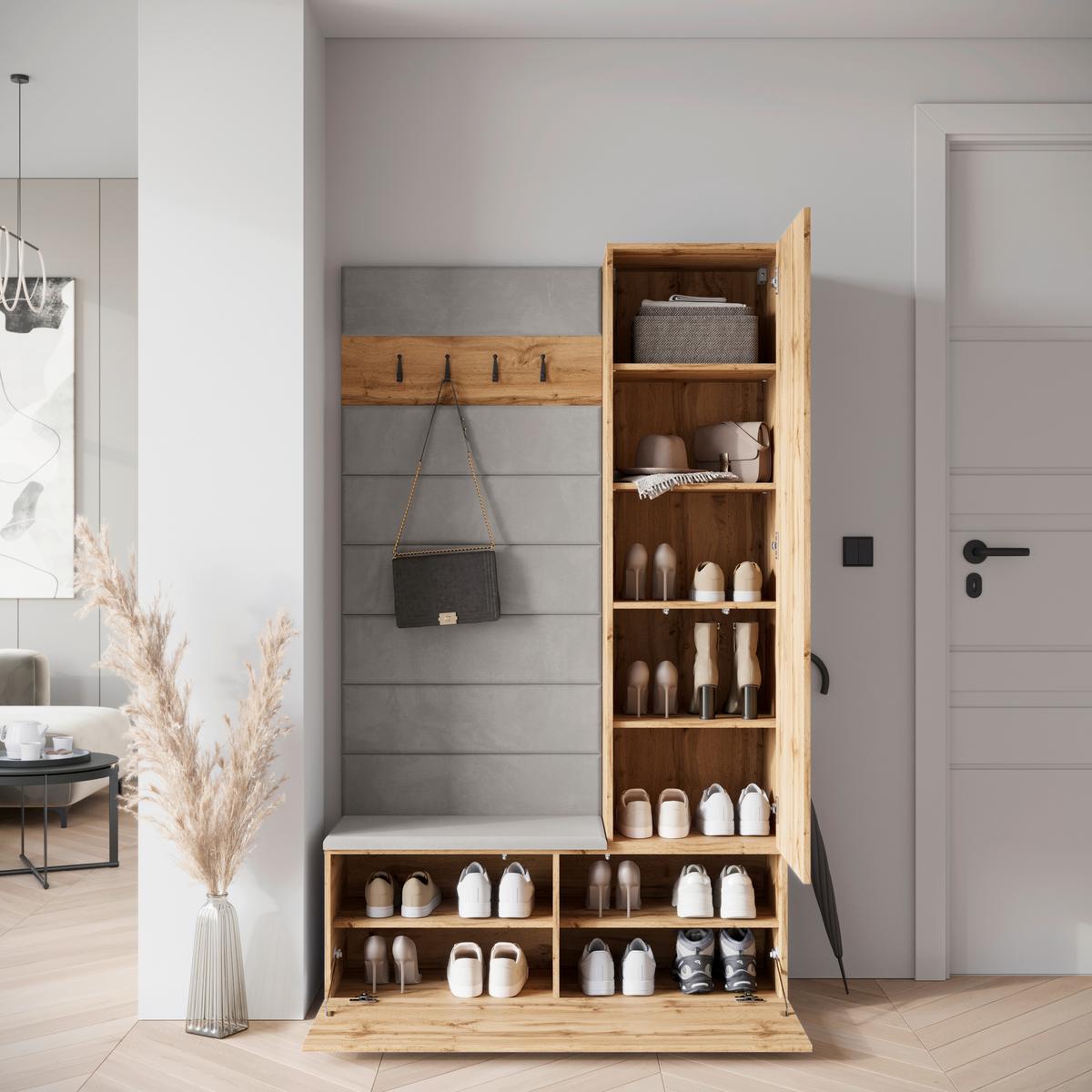 ŠATNA GARDEROBE TEJO II - dub wotan, Design, kompozitní dřevo (115/192/37,5cm) - Livetastic