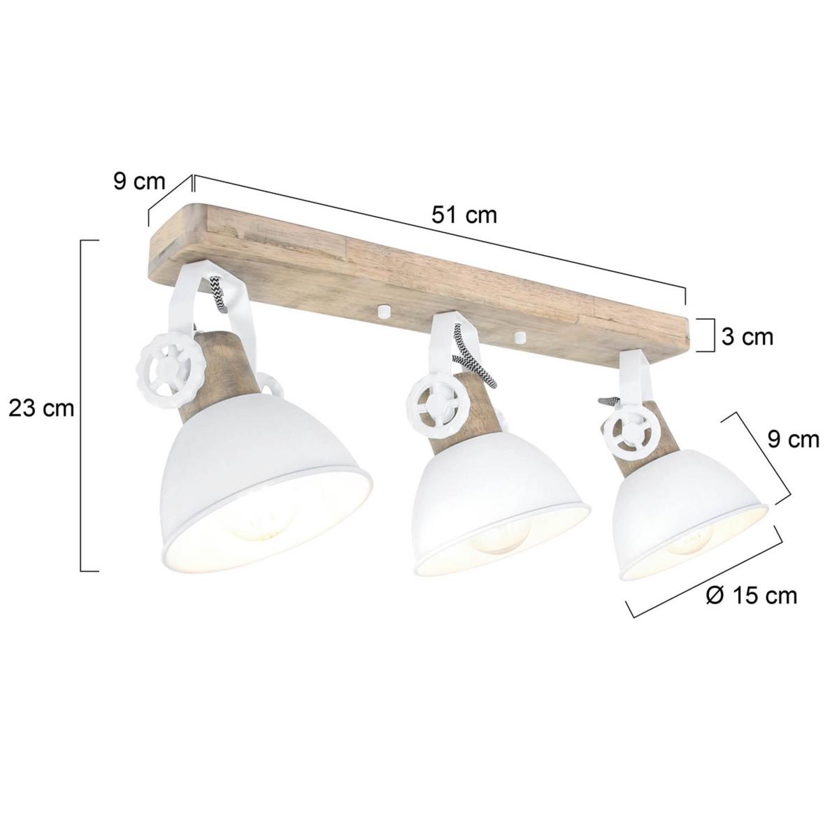 Deckenspots Gearwood - Anthrazit/Kupferfarben, Trend, Holz/Metall (59/19/23cm)