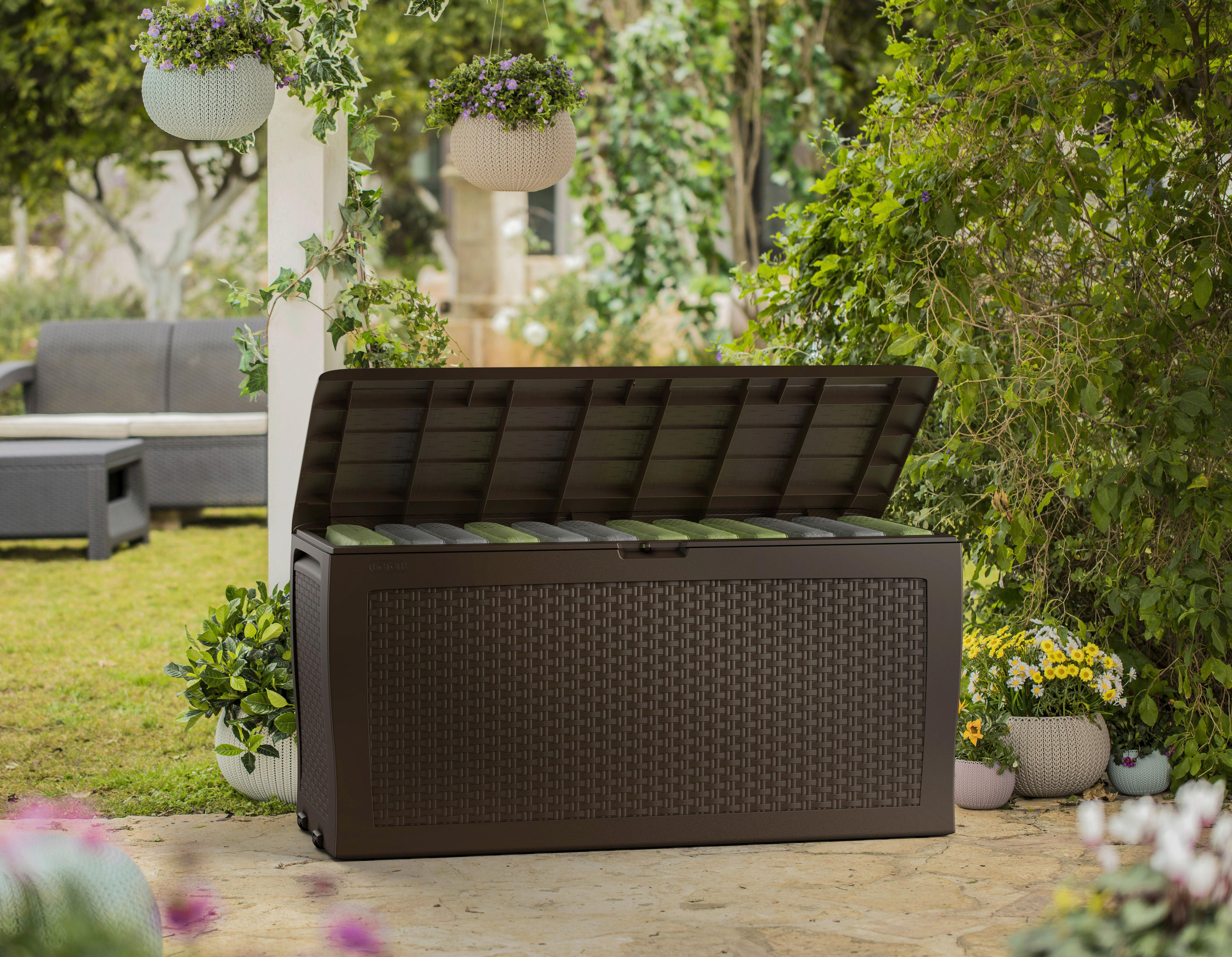 Párnatartó Láda Rattan Box - barna, műanyag (117/45/57cm) - Mömax