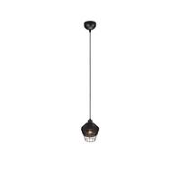 Hängeleuchte Borka H: 150 Cm 1-Flammig - Schwarz, ROMANTIK / LANDHAUS, Holz/Metall (17,5/150cm)