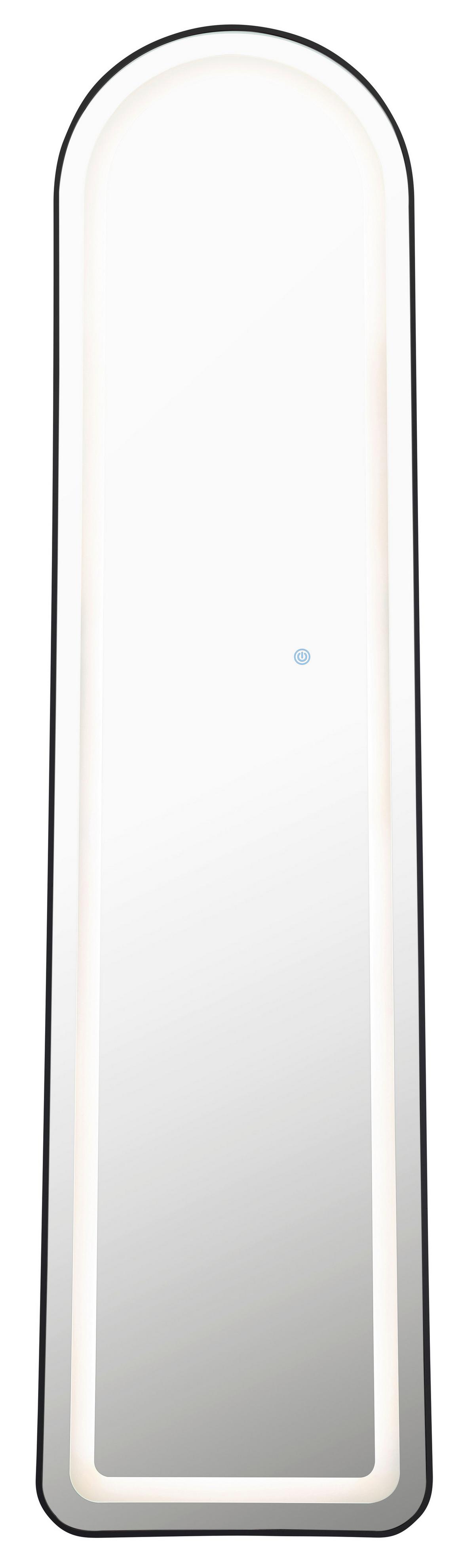 STANDSPIEGEL Touchdimmer - Schwarz/Weiß, Design, Glas/Kunststoff (40/50/160cm) - Globo