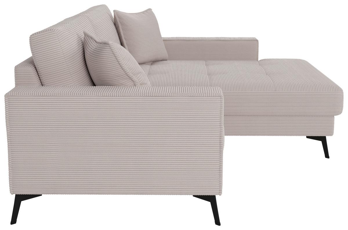 Ecksofa Ted Beigebraun S: 228x174 Cm - Taupe/Schwarz, Trend, Textil (228/174cm)