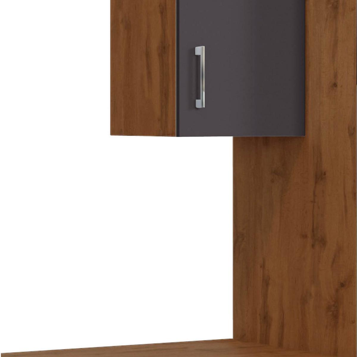 Küchenzeile Sorrento ohne Geräte 360 cm Anthrazit - Eichefarben/Anthrazit, MODERN, Holzwerkstoff (360cm) - Held