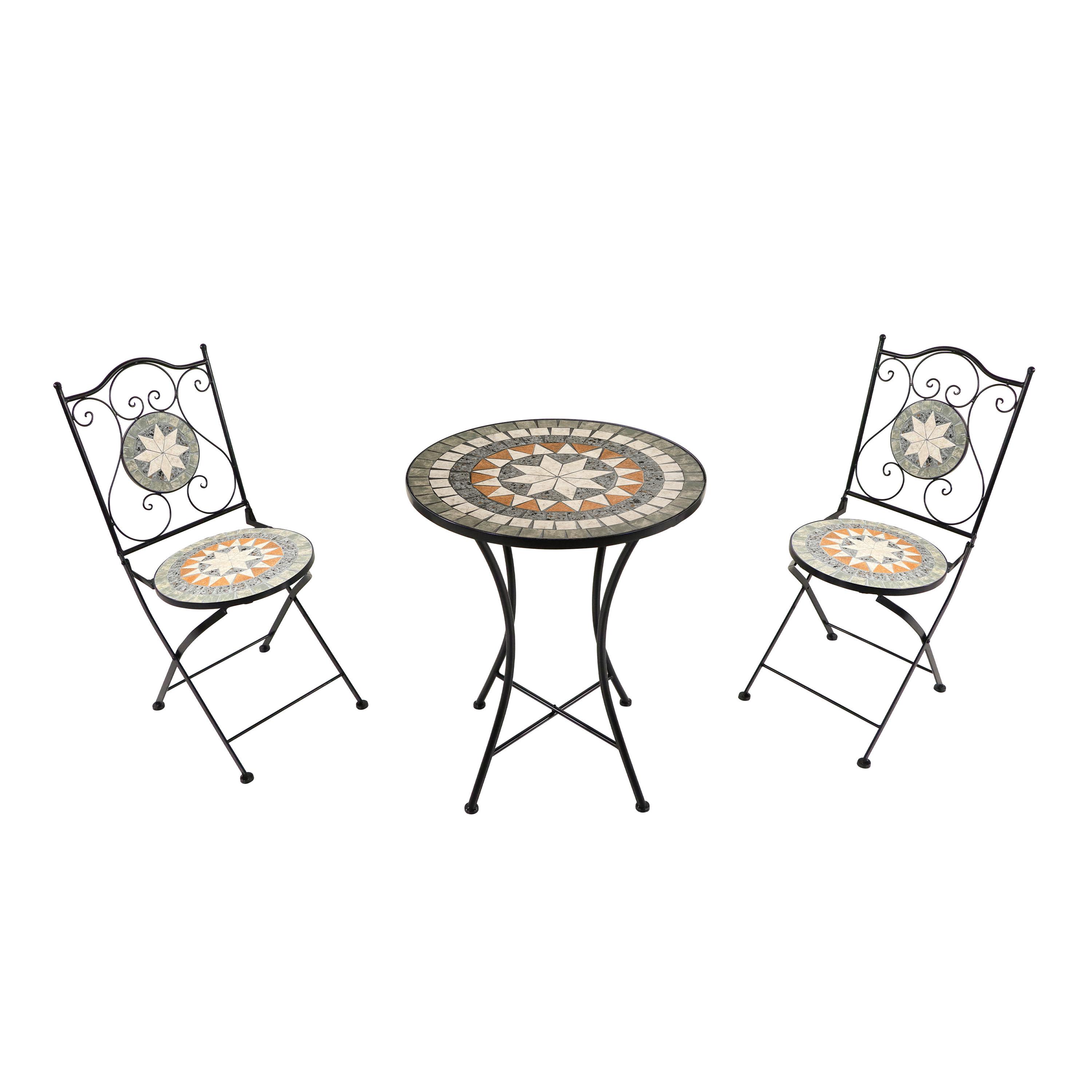 GARTENSET AMELIE STAR - Schwarz/Braun, Basics, Keramik/Metall (60/75cm) - Ambia Garden
