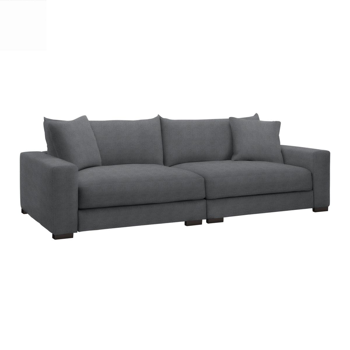 Mega pohovka PEDRO 1200, tmavě šedá - tmavě šedá, Moderní, kov/dřevo (261/83/124cm) - Mömax