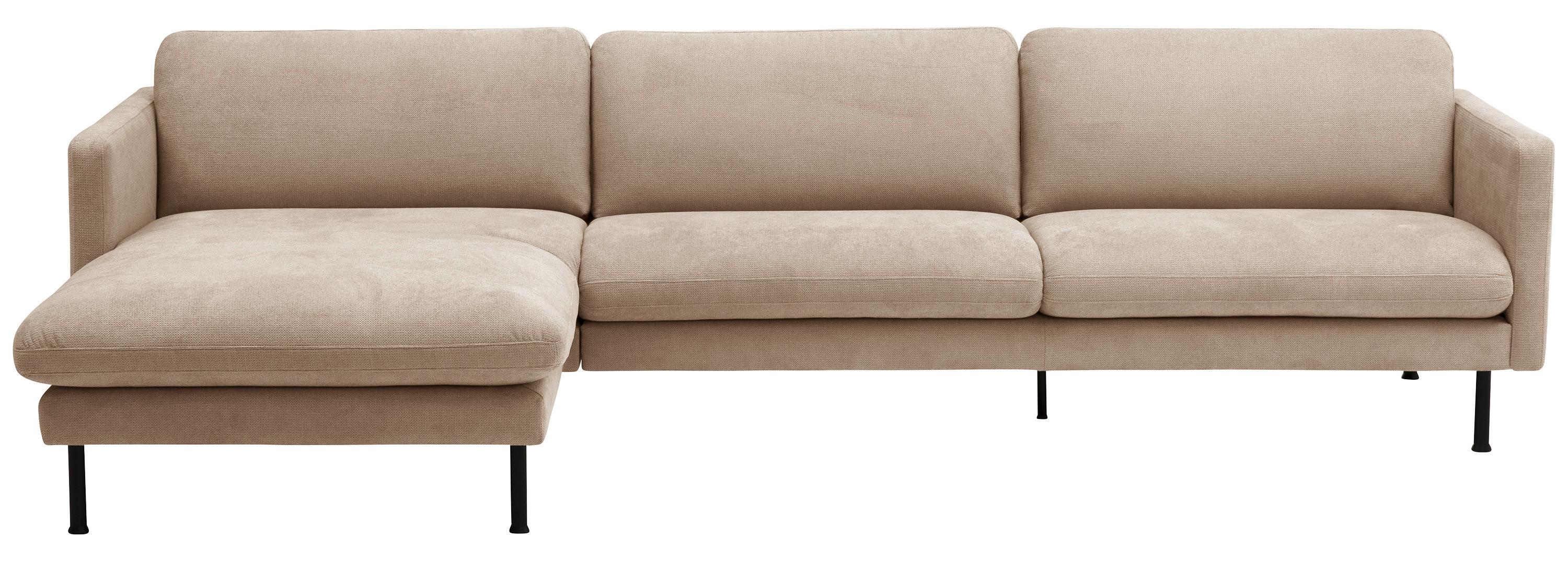 Ecksofa Nathan Beige - Beige/Schwarz, MODERN, Textil (286/78/160cm) - Max Winzer