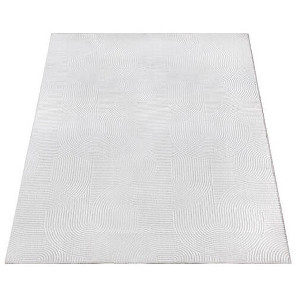 Webteppich Stilo - Weiß, KONVENTIONELL, Textil (120/160cm)