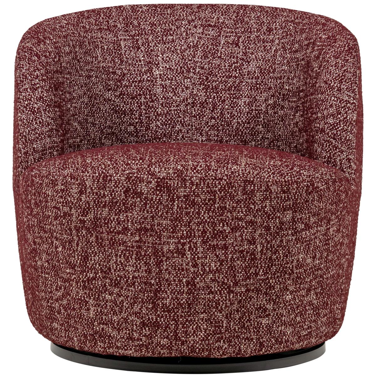 Sessel Serra Bordeaux B: 70cm - Bordeaux/Schwarz, Design, Textil (70/68/77cm) - Livetastic