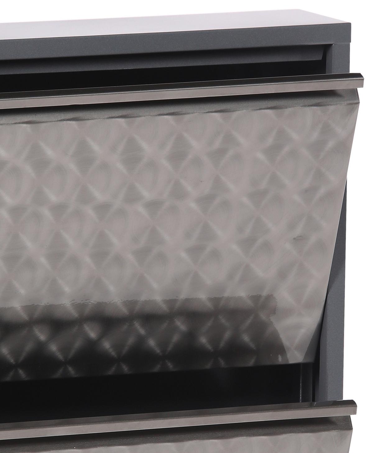 Schuhkipper Mac Grau Metall 2 Klappen B: 50 cm - Grau, Basics, Metall (50/70/13cm)