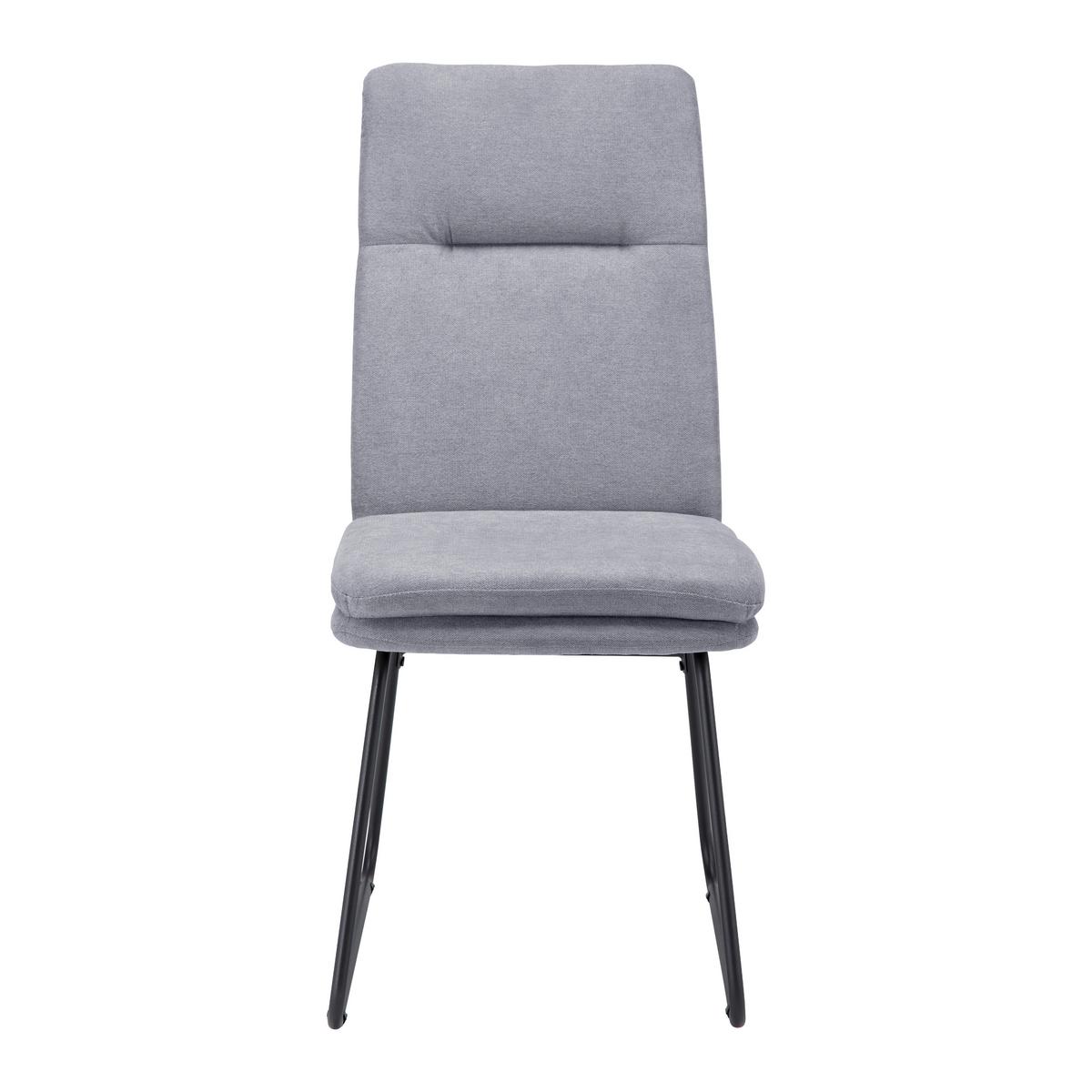 Sada židlí LEO šedá - šedá/černá, Moderní, kov/textil (49/99/68cm) - Bessagi Home