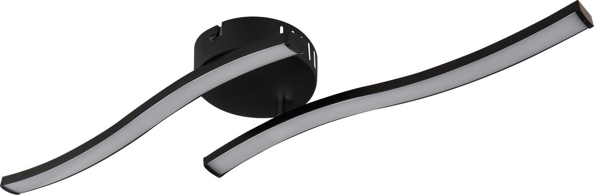 STROPNÍ LED SVÍTIDLO IPO - černá/opál, Moderní, kov/plast (51,5/10/7,6cm) - Mömax