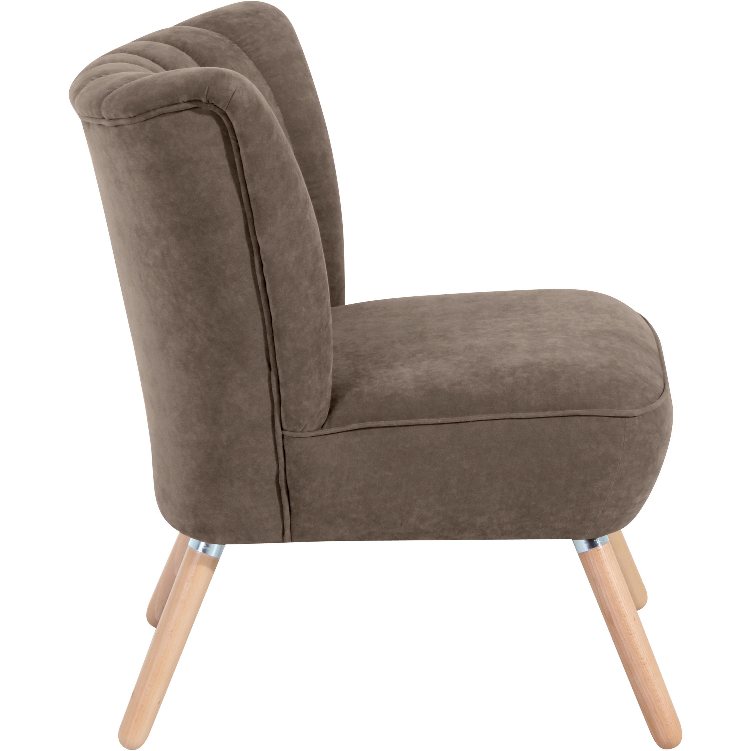 Polsterstuhl Alessandro Hellbraun, Holz-Beine - Hellbraun/Buchefarben, Design, Textil (70/80/66cm) - Max Winzer