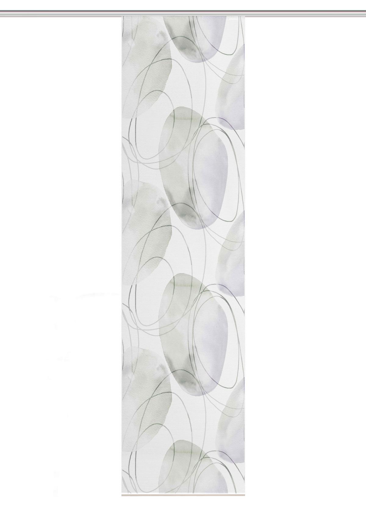 Flächenvorhang Ellrik - Flieder/Weiß, Natur, Textil (60/245cm)