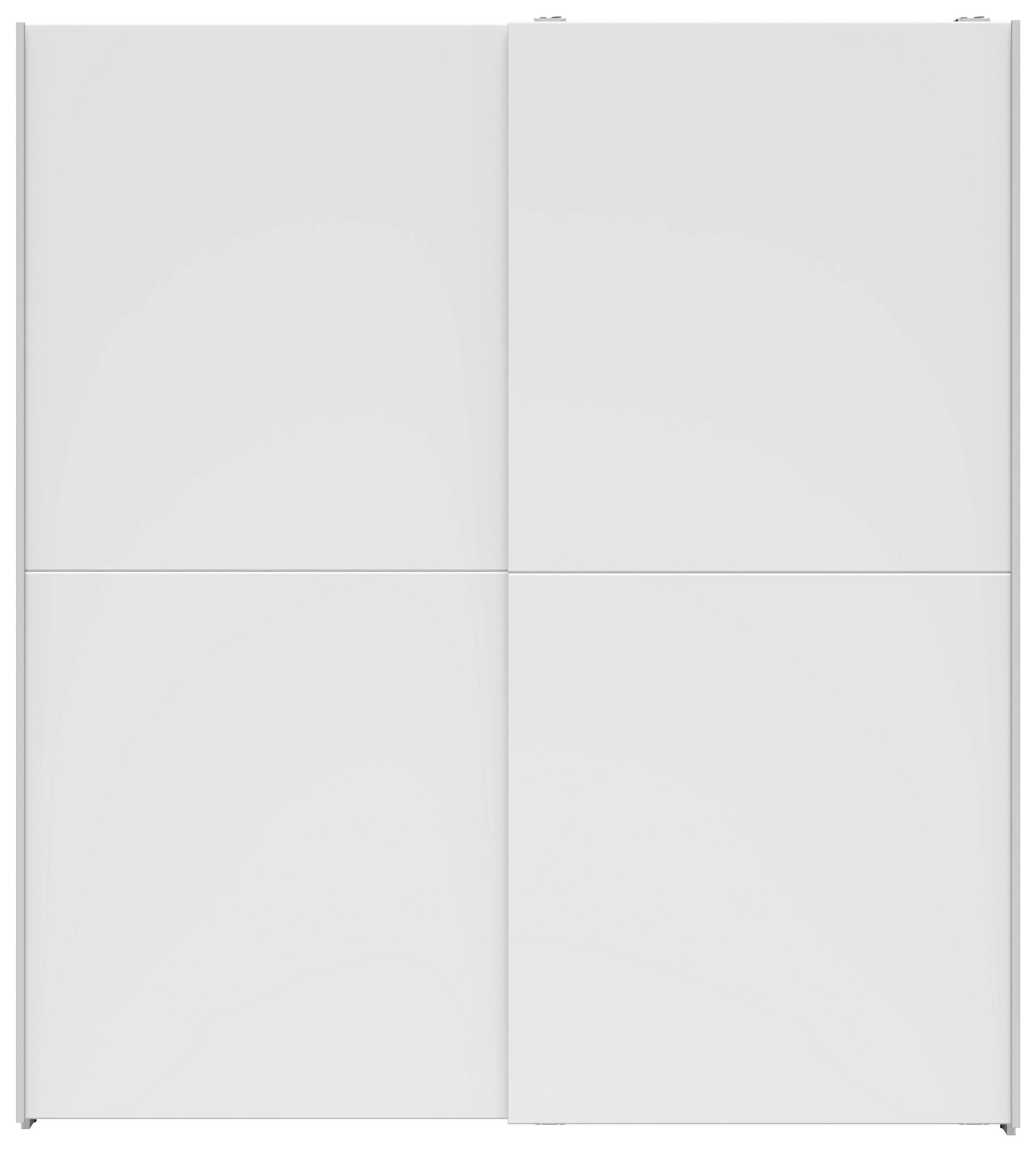 Schwebetürenschrank B: 170 cm Ordena Weiß - Weiß, MODERN, Holzwerkstoff (170/190/59cm) - MID.YOU