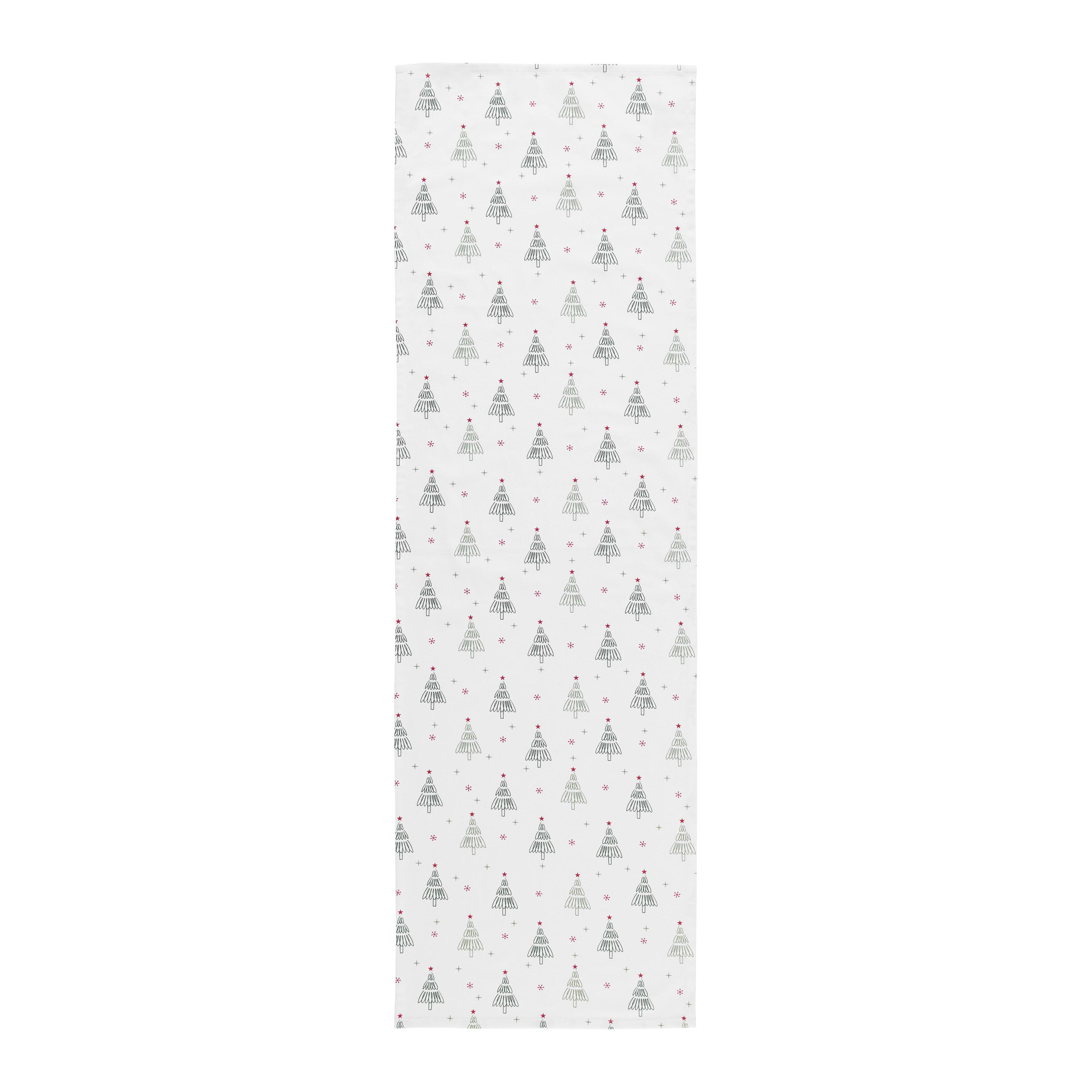 ÚZKY OBRUS BÄUME, ca. 45x150cm - biela, Konventionell, textil (45/150cm) - Mömax