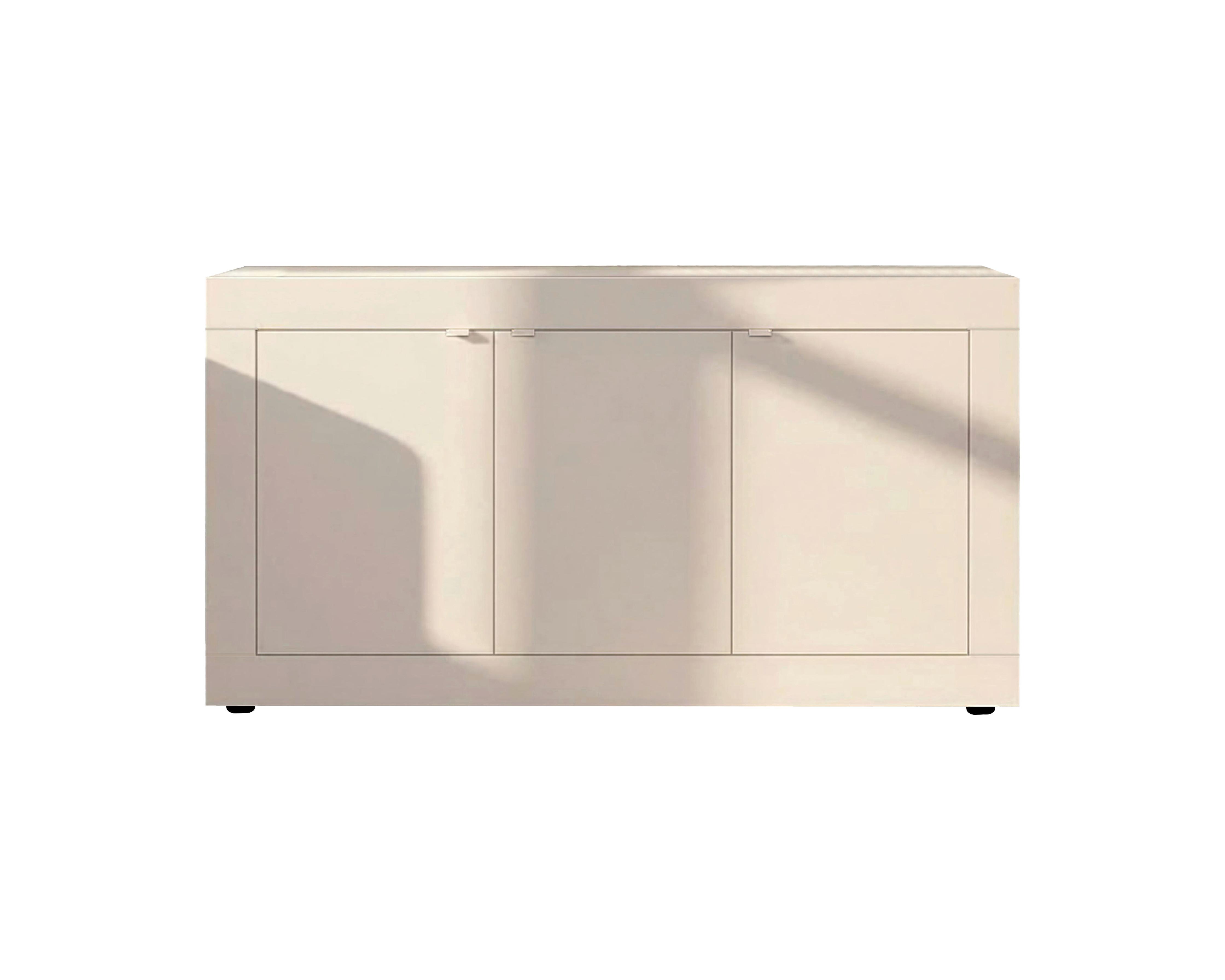 Sideboard Basic Kaschmir B: 160 cm - Kaschmir/Schwarz, Design, Holzwerkstoff (160/86/43cm) - MID.YOU