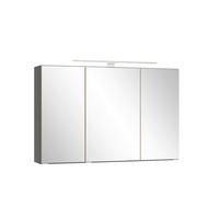 SPIEGELSCHRANK Verona Grau B: 100cm - Wildeiche/Grau, Trend, Glas/Holzwerkstoff (100/64/20cm) - Held
