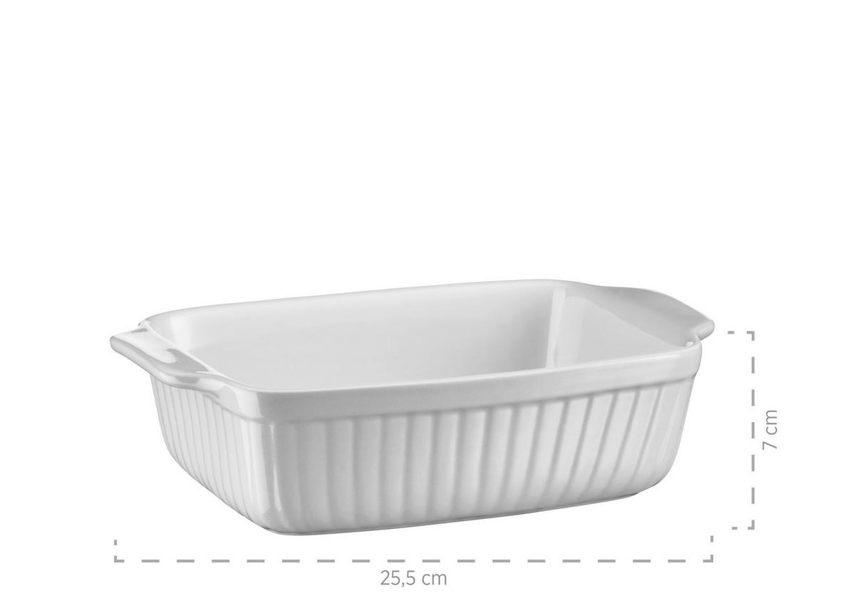 Backformenset Kitchen Time Rechteckig 2er-Set - Weiß, Basics, Keramik (37/30,5/15,5cm) - Mäser