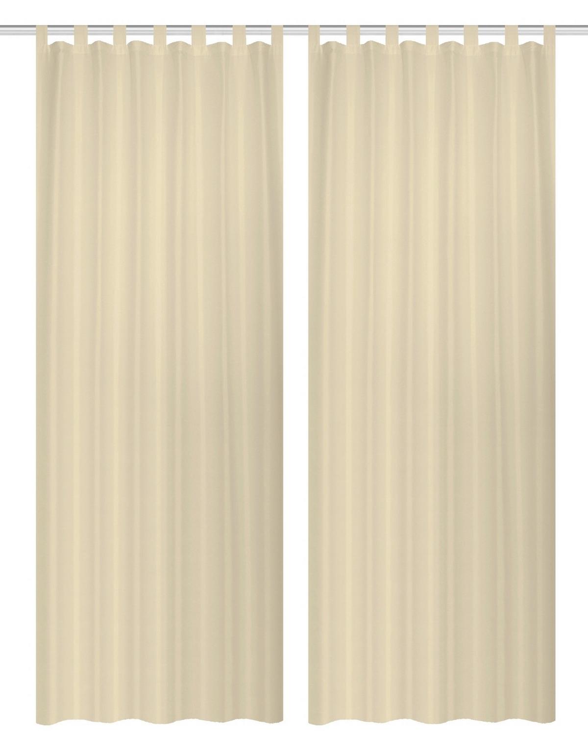 Schlaufenvorhang Fersken 2er Set - Beige, Basics, Textil (130/245cm)
