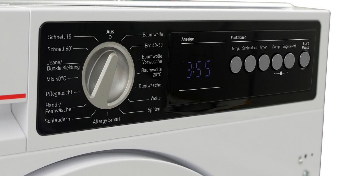 Einbauwaschmaschine Sharp Es-Nib814bwna-De 8kg - Weiß, Basics, Kunststoff (59,7/81,7/54,4cm) - Sharp