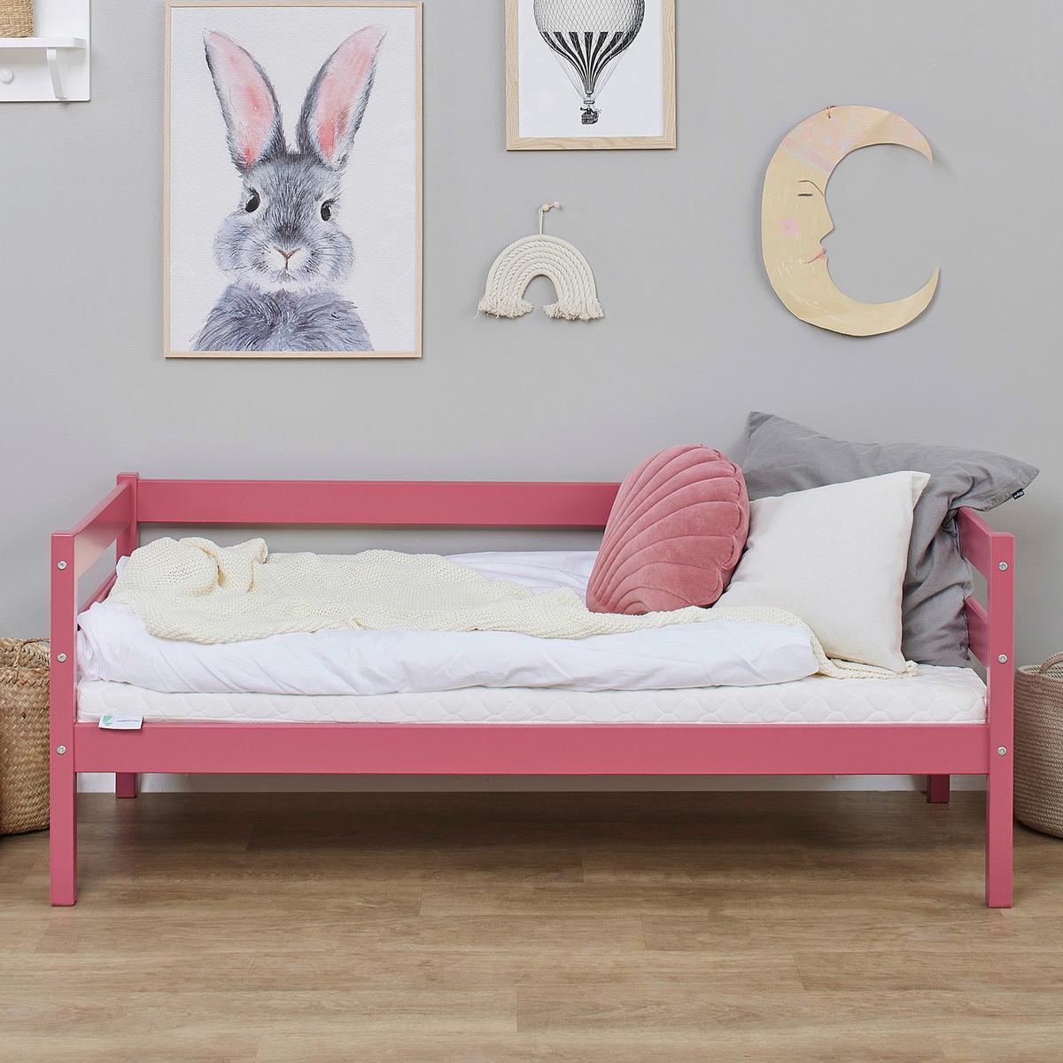 Kinder-/jugendbett Comfort Pink, Lf: 70x160 Cm - Pink, MODERN, Holz (70/160cm) - MID.YOU
