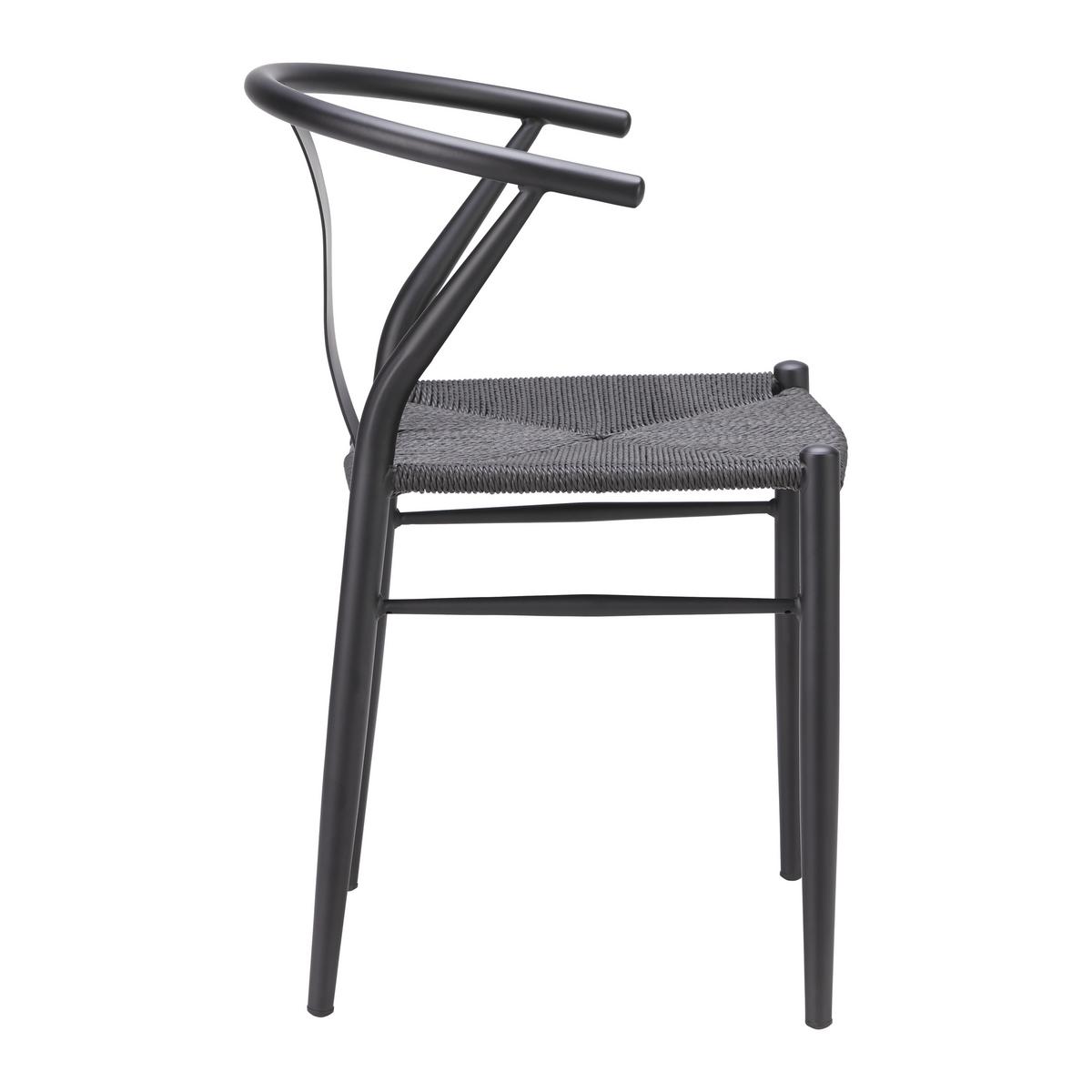 Kovová jedálenská stolička MONIKA čierna - čierna, Modern, kov (55/77,5/51cm) - Bessagi Home