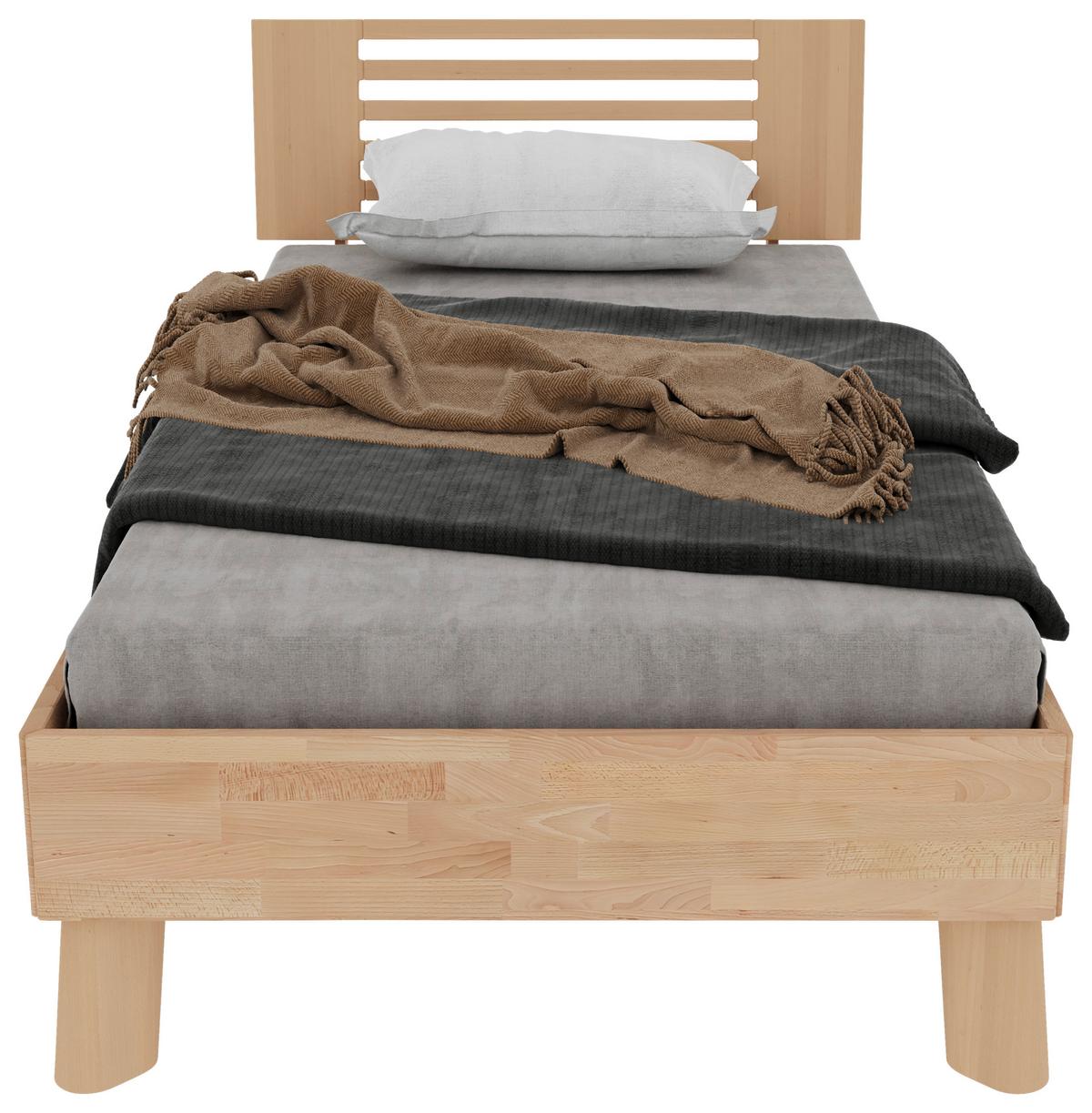 Bett Como Naturfarben /Kernbuche 100x200cm - Naturfarben/Kernbuche, MODERN, Holz (100/200cm) - MID.YOU