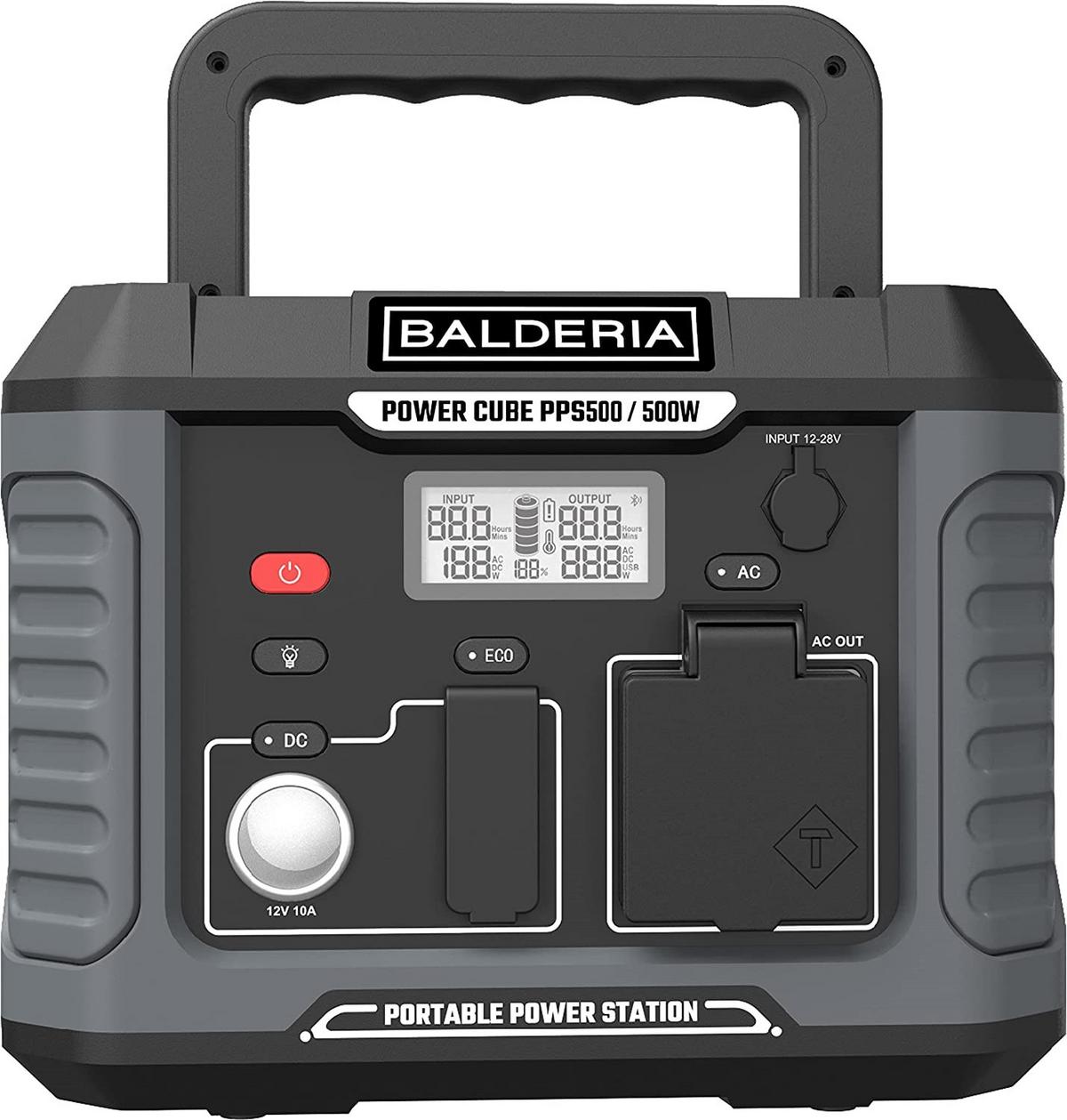 Powerstation Balderia Powercube - Schwarz/Grau, Trend, Kunststoff (23/18/17cm)