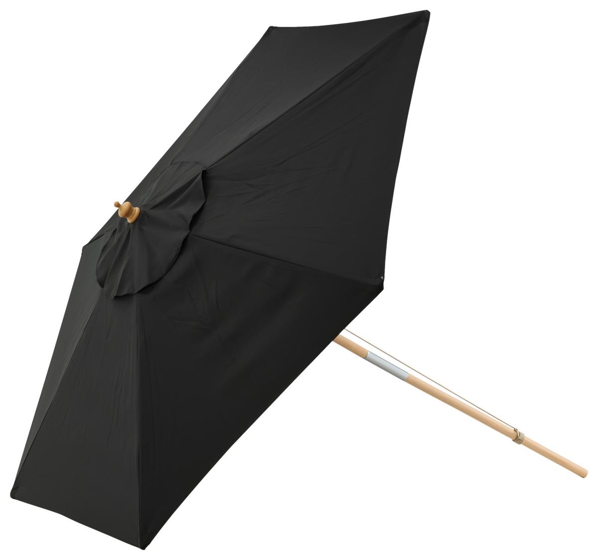 Sonnenschirm Corypho Dm: 250cm H: 232cm  Schwarz - Schwarz, KONVENTIONELL (250/232cm) - Gardenson